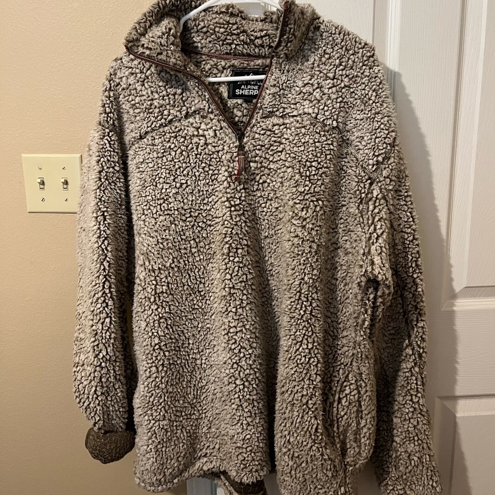 Brown Sherpa Pull Over